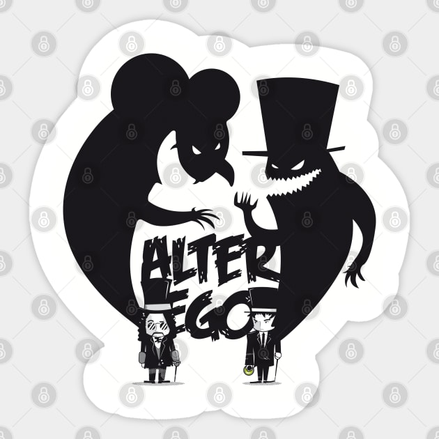 Alter ego Sticker by Curvilineo